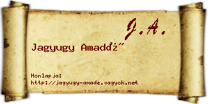 Jagyugy Amadé névjegykártya